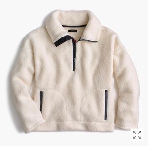 NWT J.Crew Half-Zip Sweatshirt in Polartec Fleece